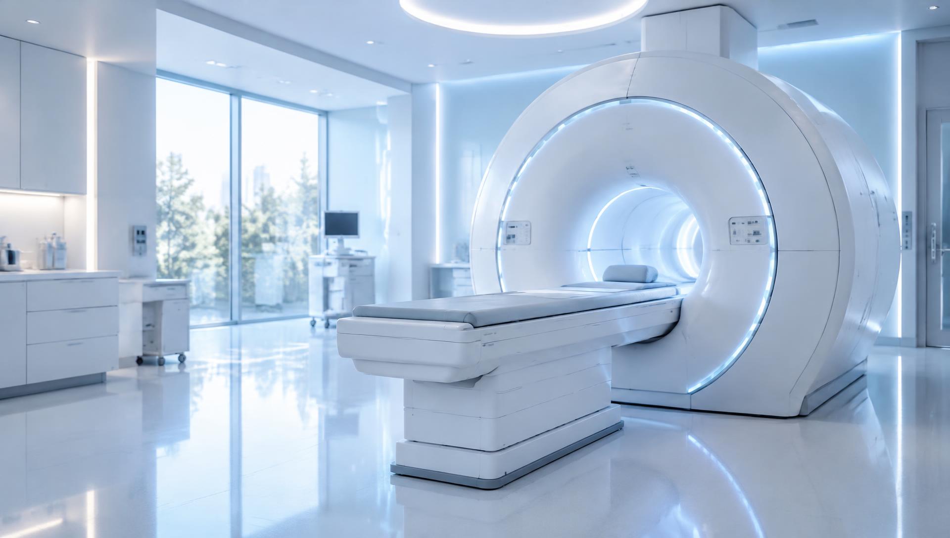 Refurbished MRI scanner in a modern hospital room